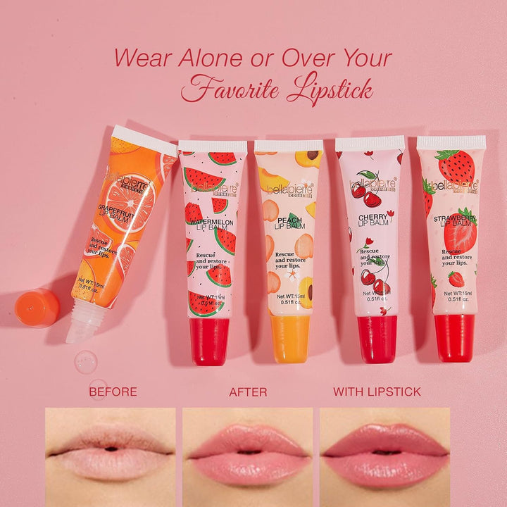 bellapierre Cosmetics - Kit de bálsamo labial natural de 5 piezas |...