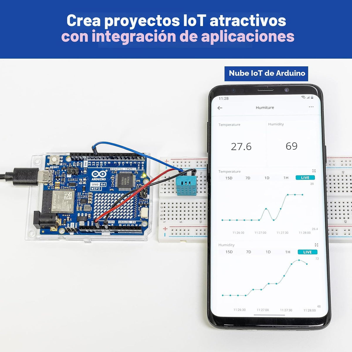 SunFounder Elite Explorer Kit con Arduino Uno R4 WiFi Original, Cum...