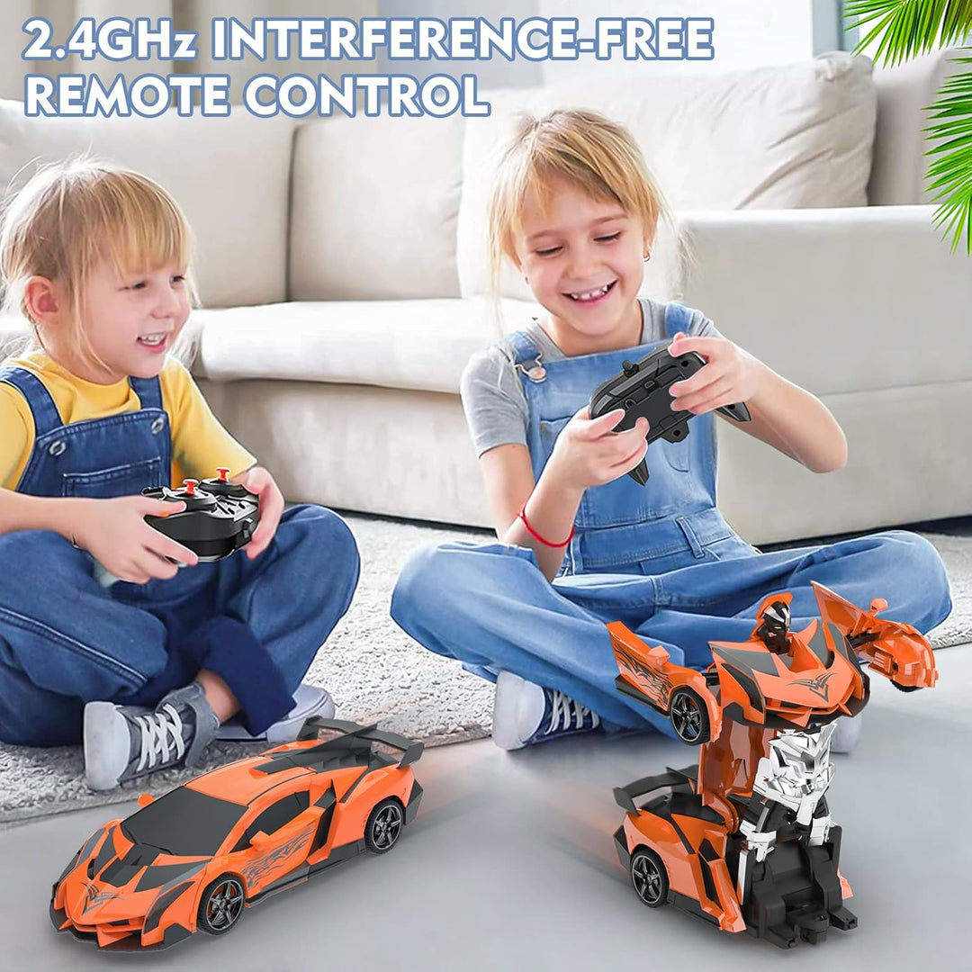 BLUEJAY Auto a control remoto que se transforma para niños de 4-7 y...