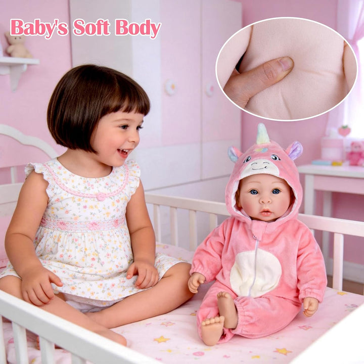 UOFTKIZ Muñecas de bebé - Muñecas de niña de la vida real de 17 pul...