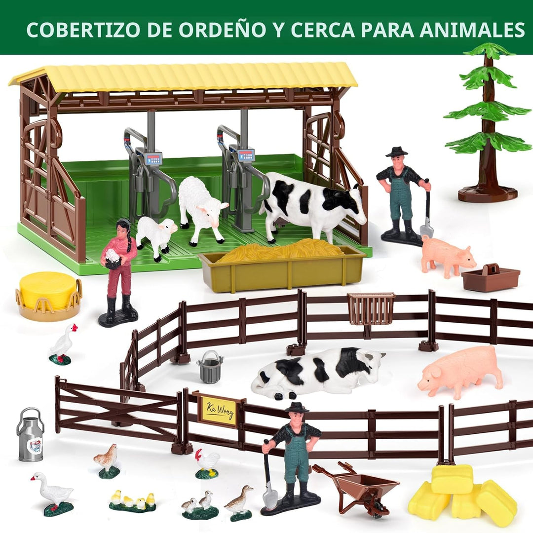 Pupu Pig Juguetes de Animales de Granja Casa Granero - Juguete Trac...