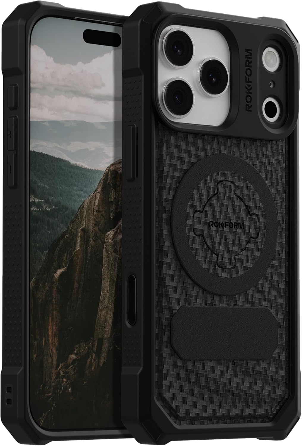 Rokform - Carcasa resistente para iPhone 17 Pro Max, magnética + RokLock (negro)