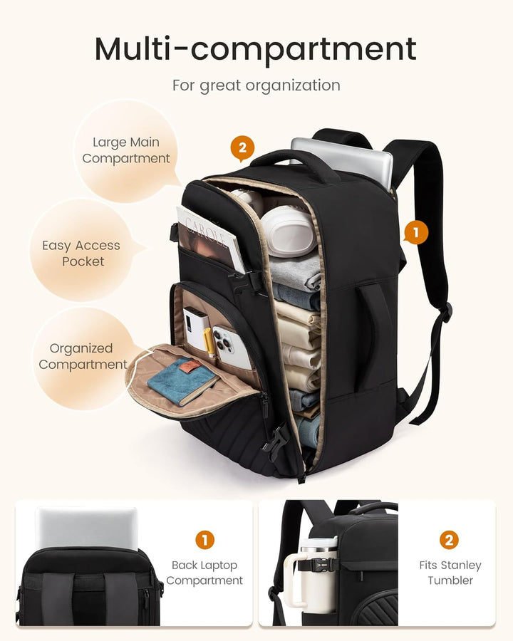 LOVEVOOK Mochila de viaje para mujeres y hombres, bolsa de viaje pa...