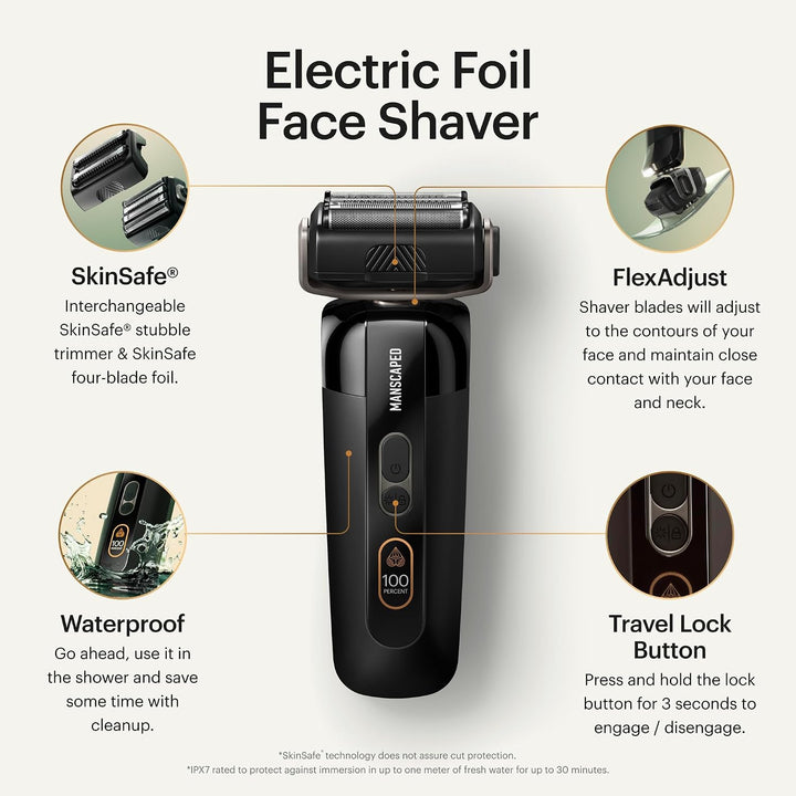 MANSCAPED® The Chairman™ PRO - Afeitadora facial eléctrica para hom...