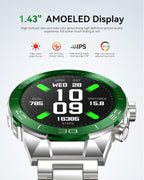 SOUYIE Reloj inteligente militar resistente para hombres 1.43 "AMOLED
