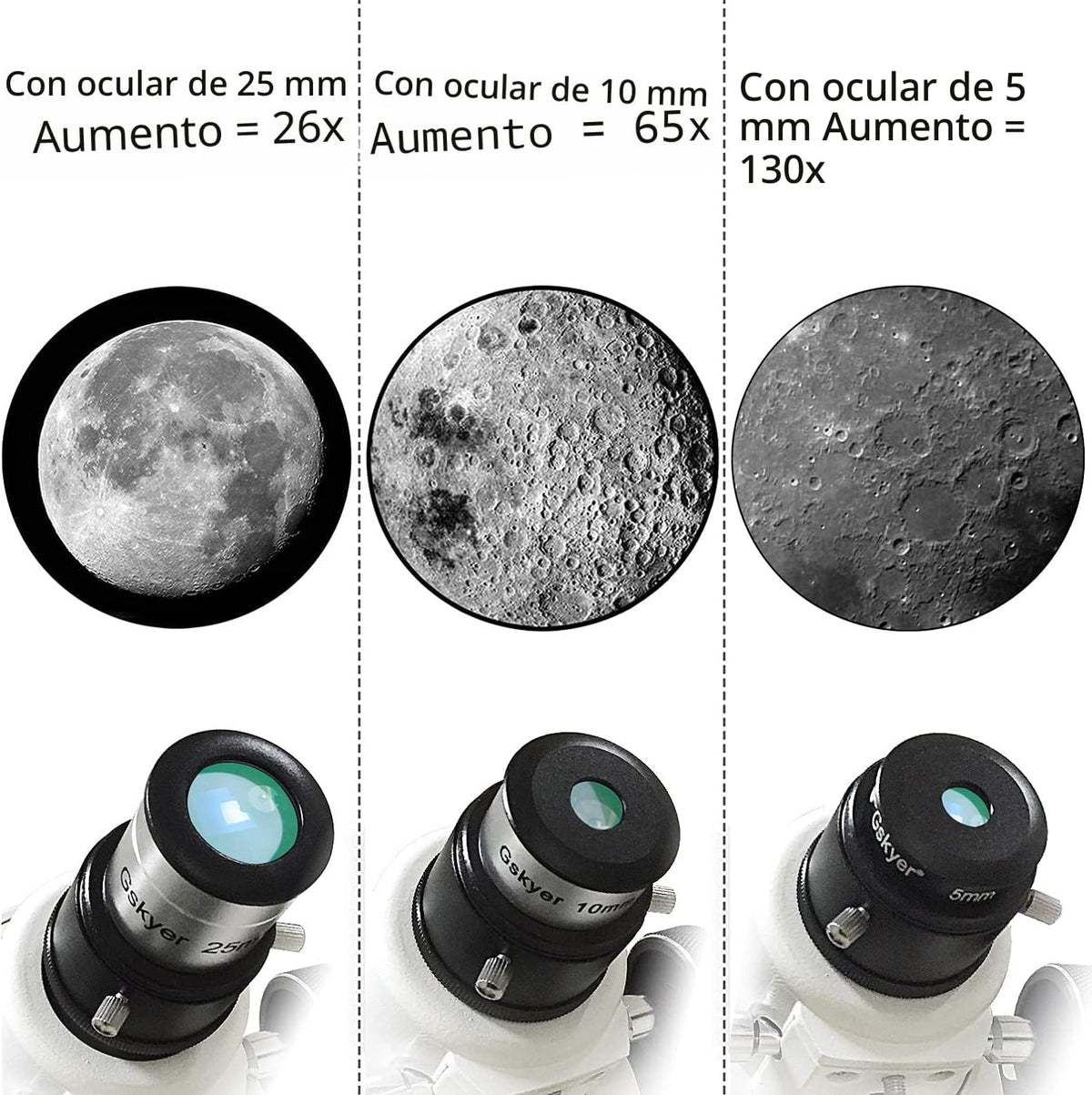 Telescopio reflector astronómico profesional Gskyer 130EQ