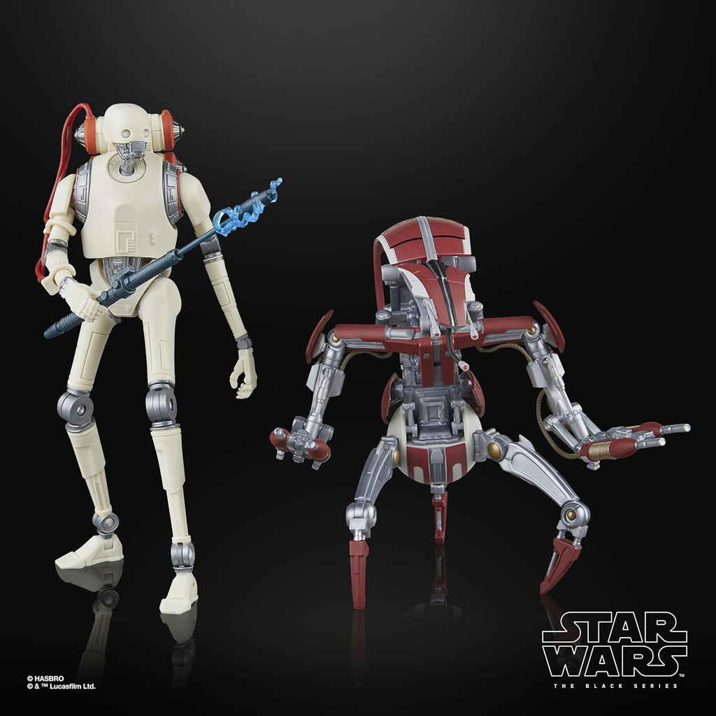 STAR WARS The Black Series KX Security Droid Enforcer & Droideka, Jedi: Survivor Gaming Greats Figura de acción coleccionable de 6 pulgadas, paquete de 2 (exclusivo de Amazon)