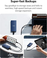 Lexar ES3 1TB SSD externo, USB 3.2 Gen2 SSD portátil, PSSD hasta 10...
