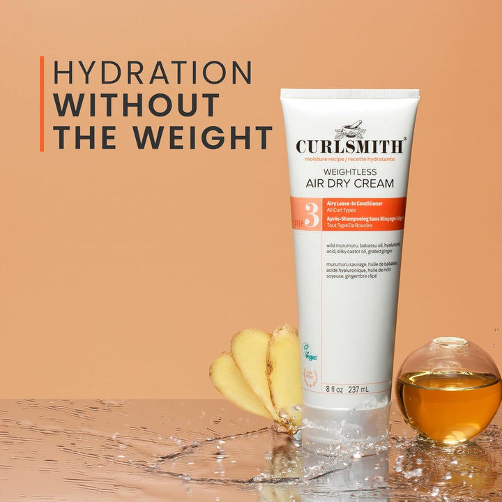 CURLSMITH Weightless Air Dry Cream for Hair, Hydrating and Detangli...