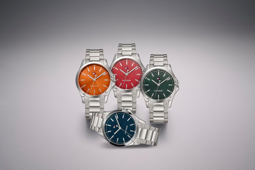 Tommy Hilfiger - Reloj de cuarzo para hombre de 3H, pulsera de acero inoxidable, resistente al agua 3 ATM, pieza moderna y elegante, regalo para él, 42mm