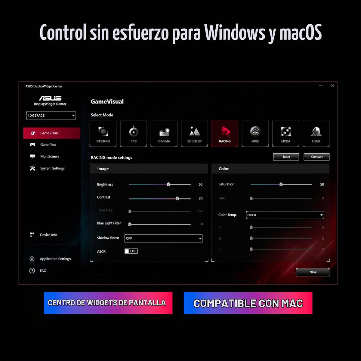ASUS ROG XG27JCG Monitor para juegos USB-C de 27 pulgadas 5K 180Hz...