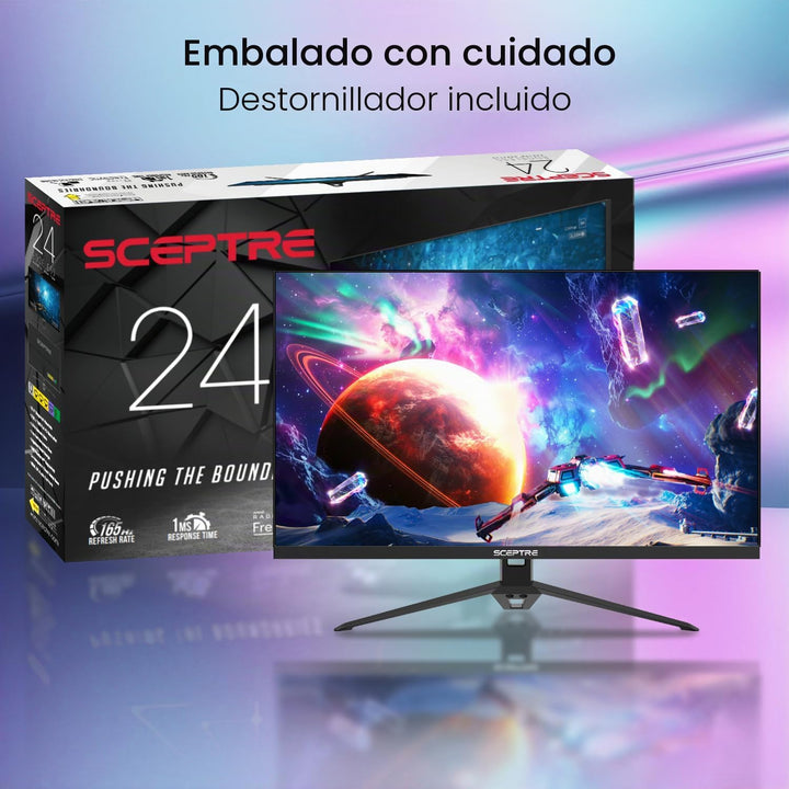 Sceptre Monitor para juegos IPS de 24 pulgadas, 165 Hz, 144 Hz, Ful...