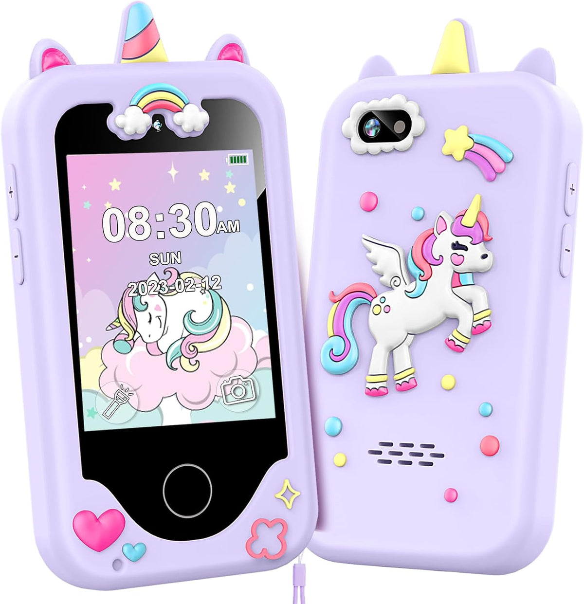 Teléfono inteligente para niños para niñas, regalos de cumpleaños de Navidad para niñas de 3 a 10 años, teléfono celular, pantalla táctil de 2.8 pulgadas, juguete de aprendizaje para niños pequeños