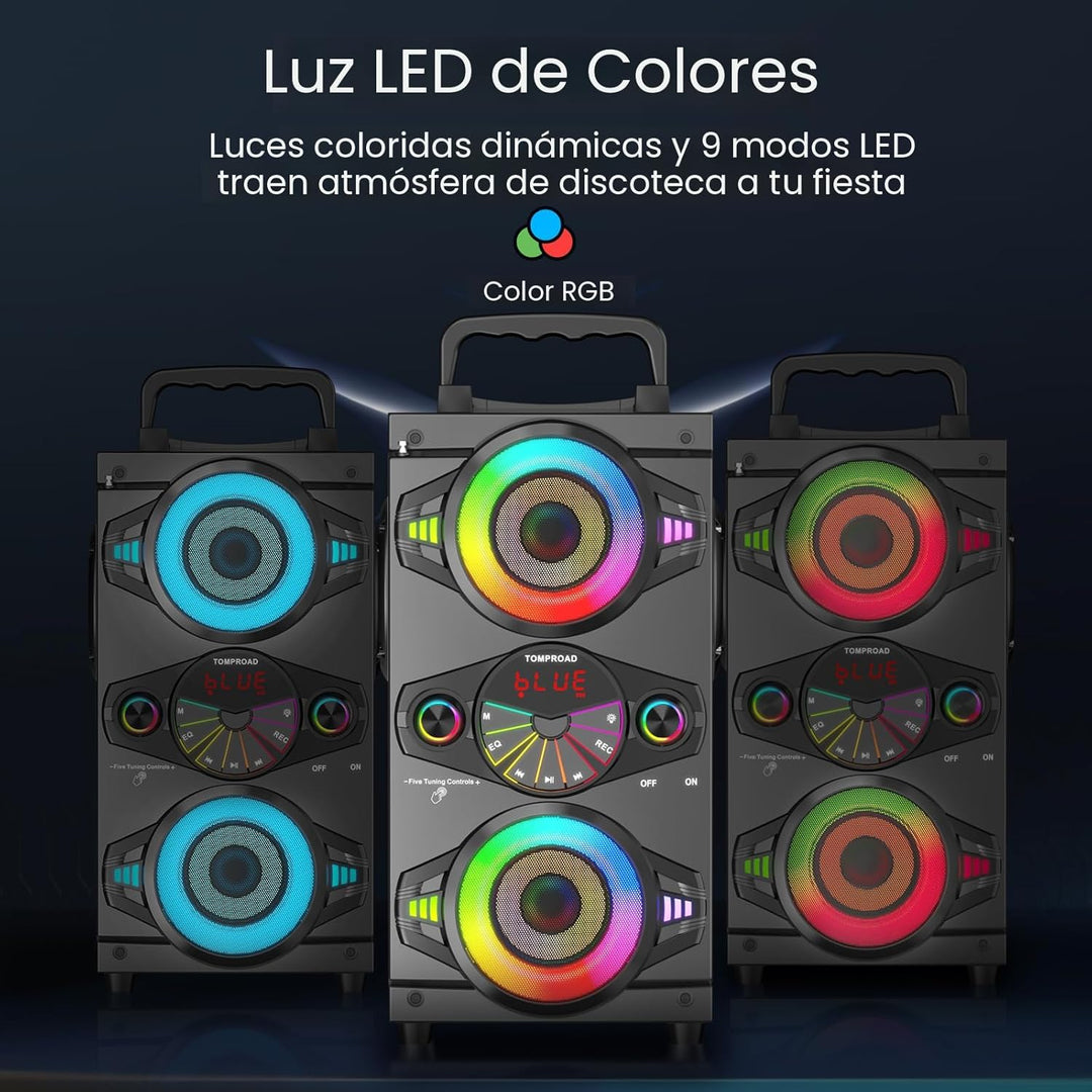 Altavoces Bluetooth Portátiles 60W Gran Potencia Inalámbrico Fuerte...