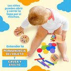 Montessori de madera 3 en 1 aprendizaje de motricidad fina juguetes