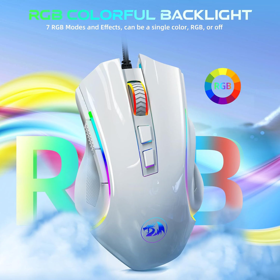 Redragon M602 Mouse para juegos, mouse ergonómico RGB para juegos c...