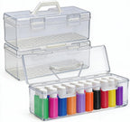 Caja de almacenamiento apilable de acrílico de 3 piezas con asa de