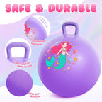 Hopper Ball para Niños de 3-8 años, 18in Pelota Rebotadora con Mango, Juguete de Sirena