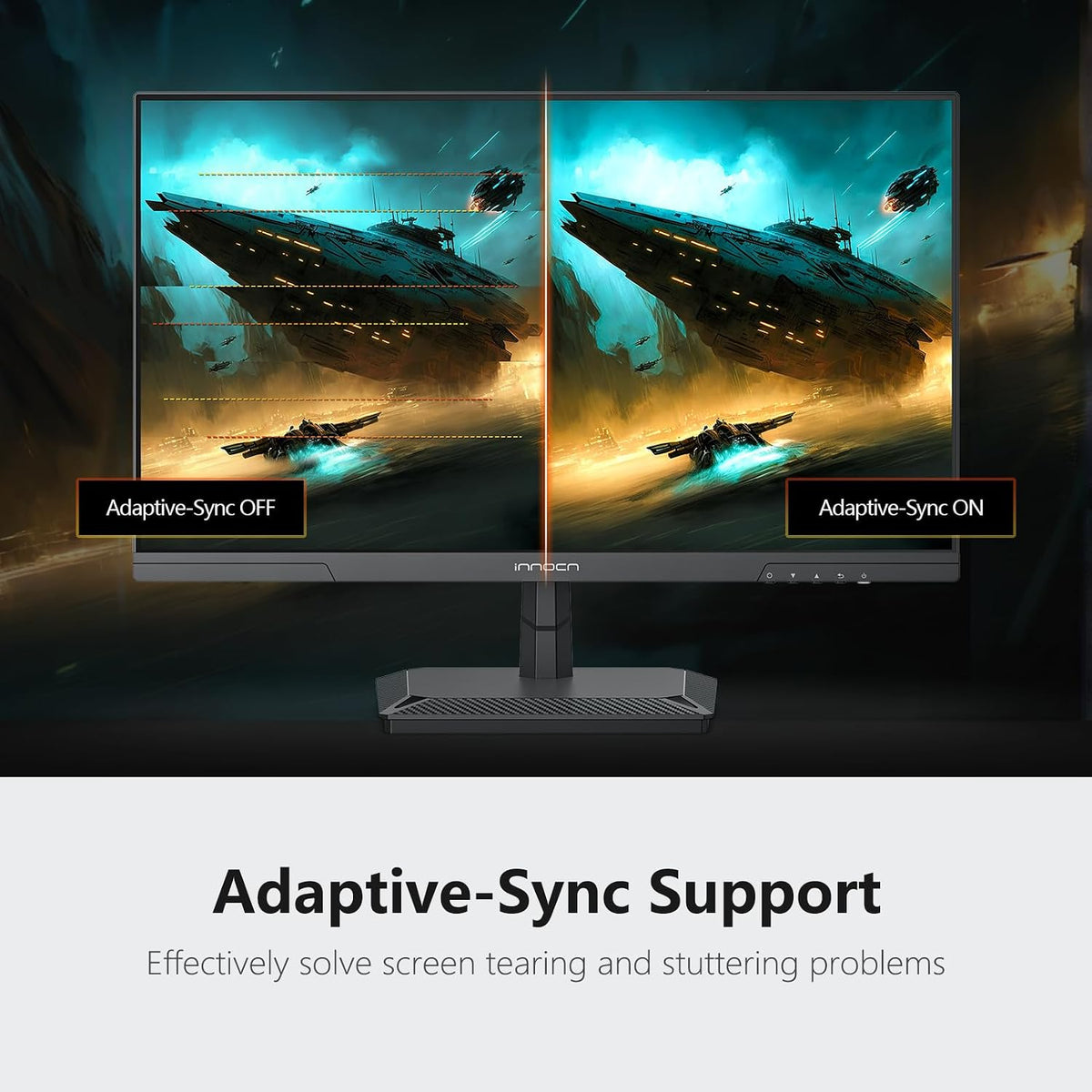 INNOCN Monitor de juegos de 24.5 pulgadas 1440P 240Hz QHD 2K para P...