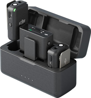 DJI Mic (2 TX + 1 RX + Estuche de Carga), Micrófono Lavalier Inalám...
