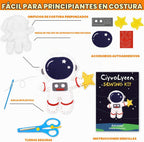 CiyvoLyeen Kit de costura espacial para niños, sistema solar, actividades de bricolaje para niños, suministros de manualidades de fieltro para 7, 8, 9, 10, 11, 12, niñas y niños, juego de costura educativo para principiantes, juego de 11