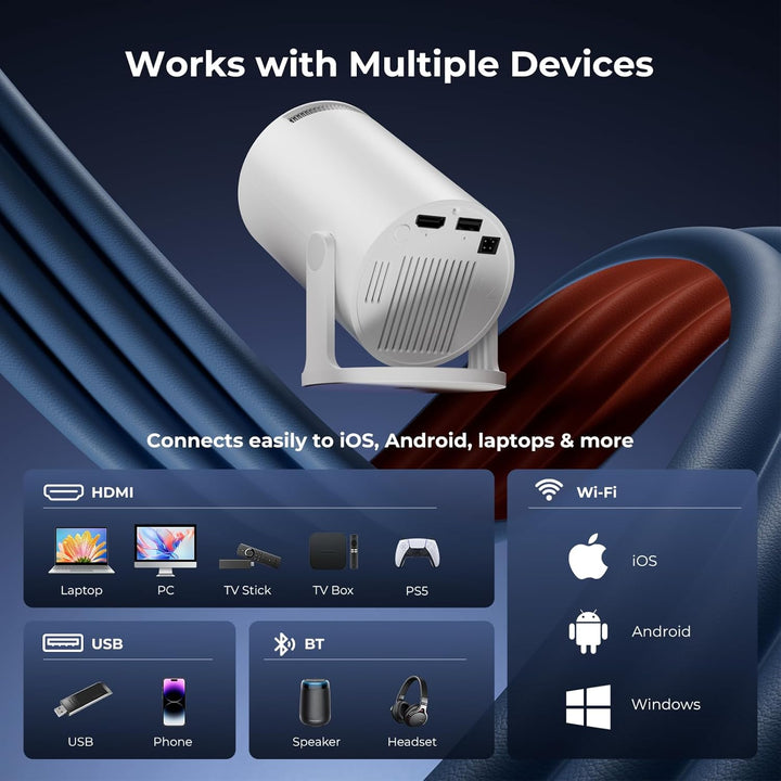[Aplicaciones integradas] ClokoWe Mini proyector con WiFi y Bluetoo...