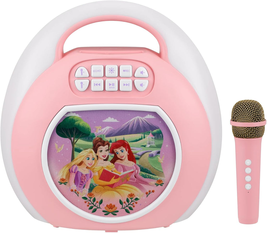 Disney Princess - Máquina de karaoke Bluetooth para niños con micrófono inalámbrico
