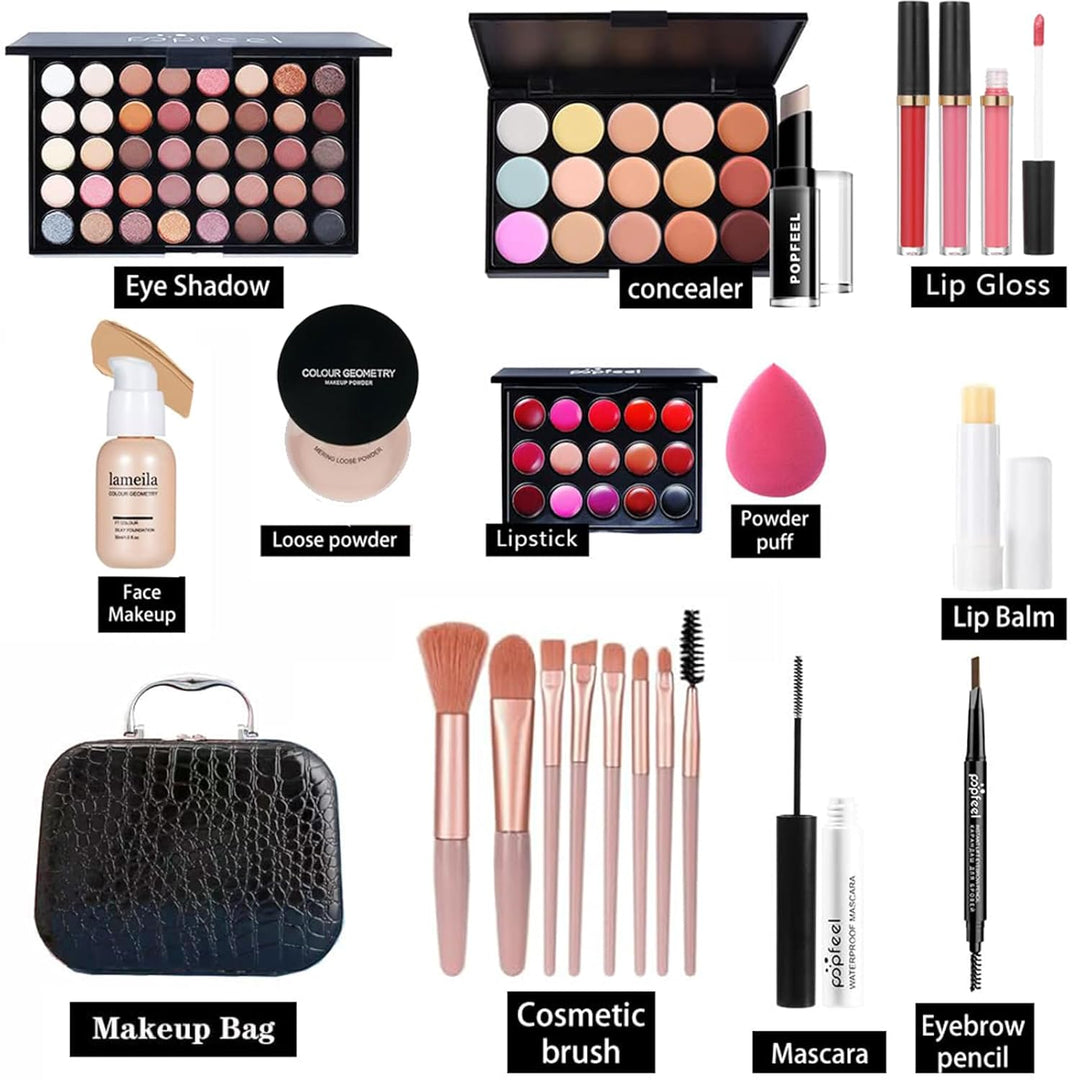 Kit de maquillaje profesional todo en uno, paleta de sombra de ojos...