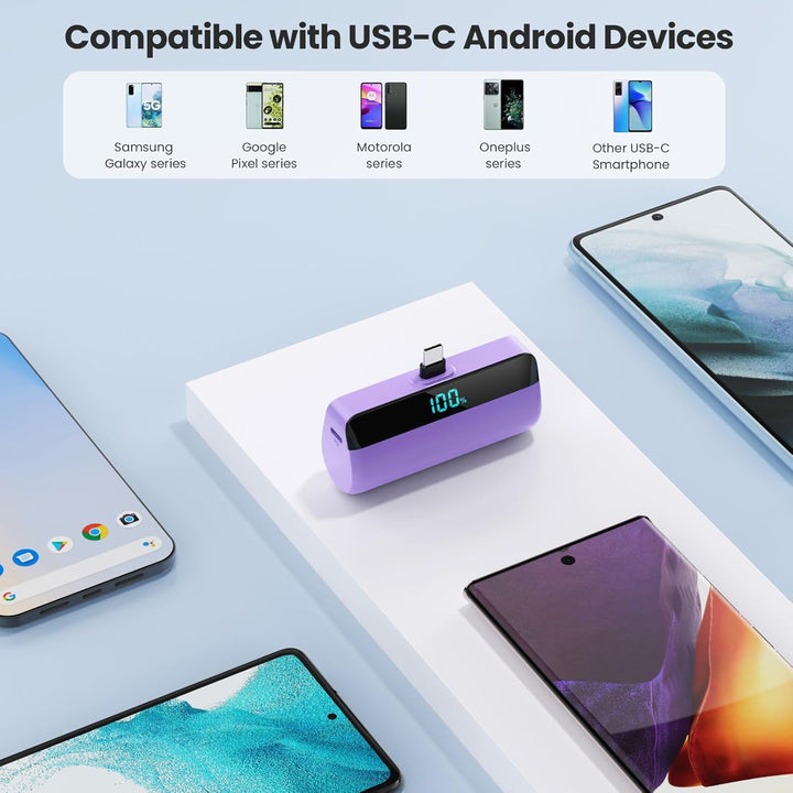[Paquete de 2] Mini cargador portátil para iPhone 17\/16\/15, carga...