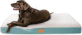 Cama ortopédica para perros grandes - Gran cama impermeable para jaula de perro con funda extraíble y lavable, soporte de espuma tipo caja de huevos, fondo antideslizante, lujosa cama de felpa para