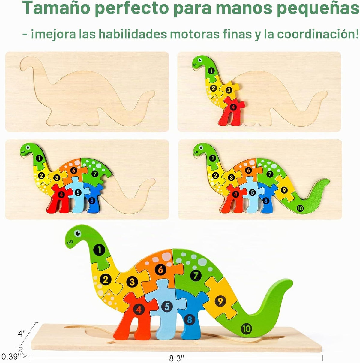 Paquete de 9 rompecabezas de madera para niños de 3 a 5 años, rompecabezas de animales Montessori
