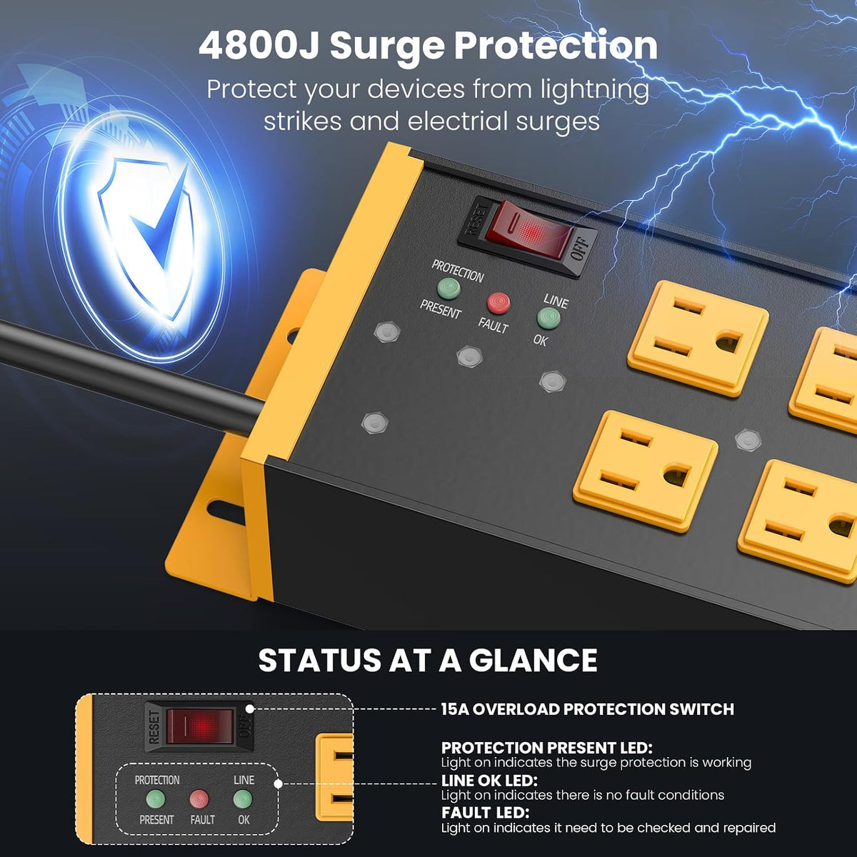 Protector contra sobretensiones de filtrado EMI/RFI, cable plano de