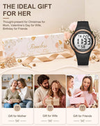 Relojes Deportivos CIVO para Mujer: Pantalla LCD Grande, Números de Fácil Lectura