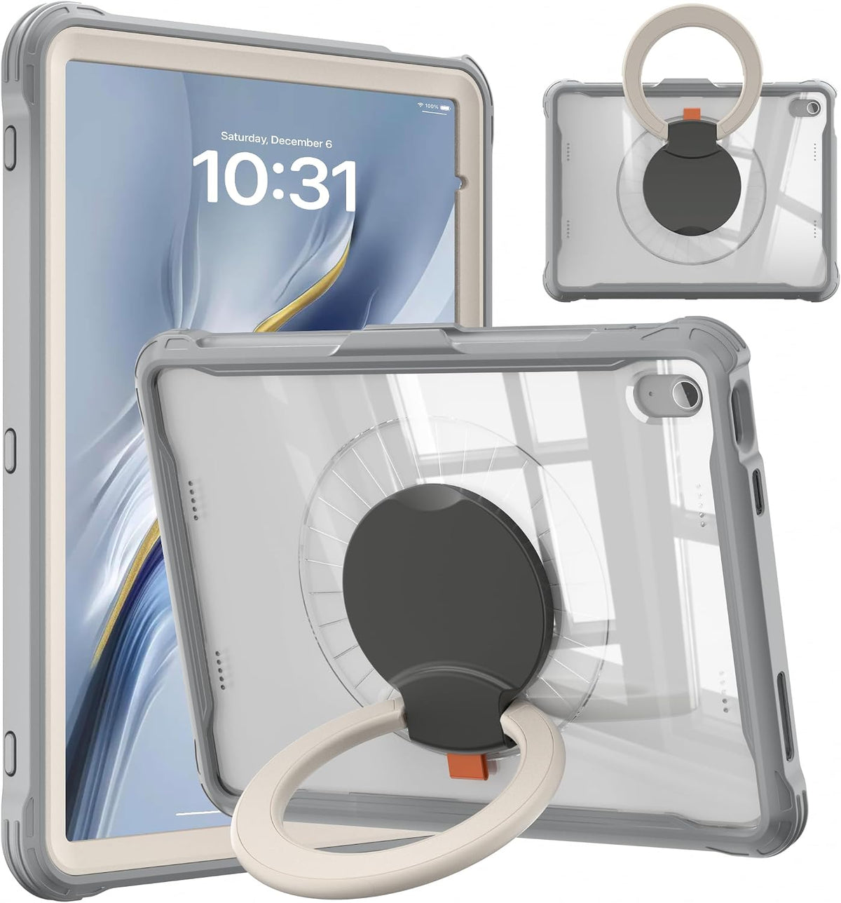 Pepkoo - Funda protectora transparente para iPad (A16) de 11ª y 10ª generación, para niños