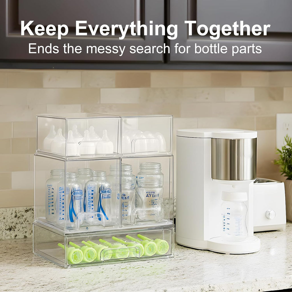 Organizador de almacenamiento de botellas para bebé: Cajones de