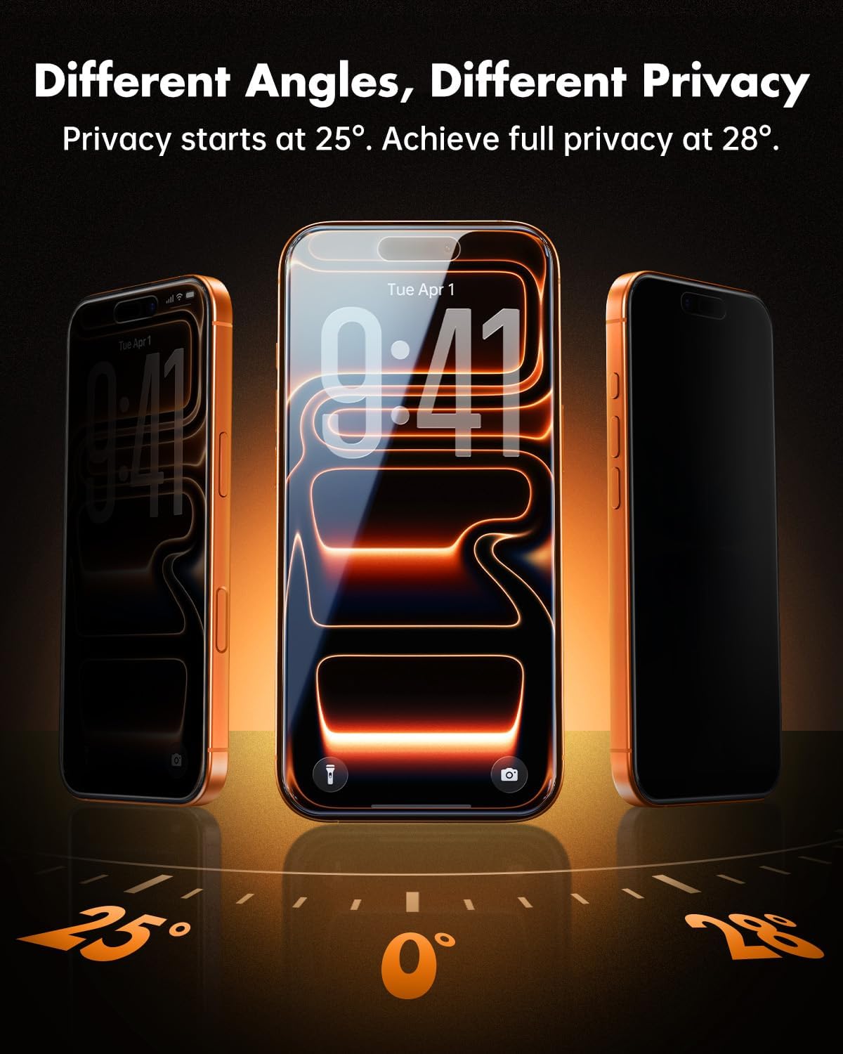 UNBREAKcable - Protector de pantalla de privacidad para iPhone 17 Pro Max, caja QuickSet
