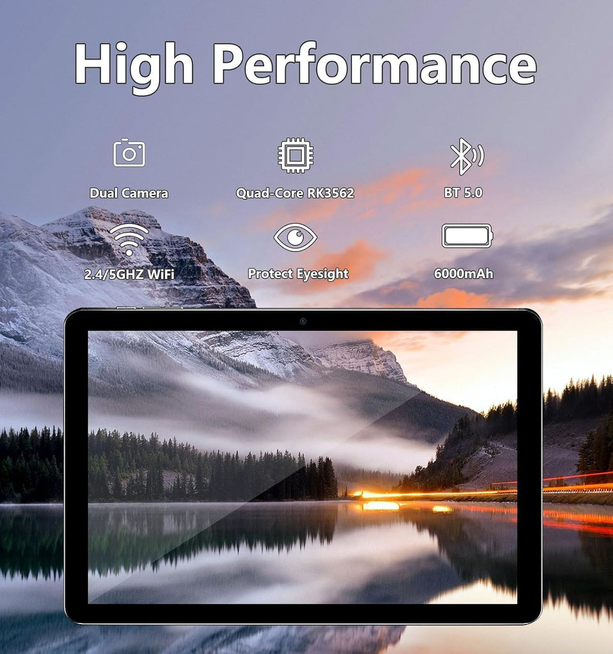 ECOPAD 10.1 Inch Tablet, Android 15 Tablets 12GB(4+8) RAM \/ 64GB R...