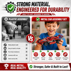 Kit de coche modelo de metal, 287 piezas de juguetes de construcción
