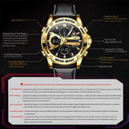 OLEVS Relojes para Hombre Moda Fecha Regalo Cronógrafo Reloj para Hombre Gran Negocio Digital Calendario Resistente al Agua Reloj de Muñeca para Hombre
