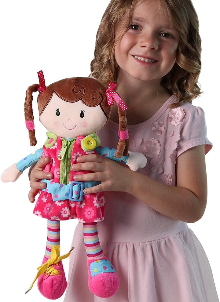 Snuggle Stuffs Sugar Snap - Muñeca de peluche para aprender a vesti...