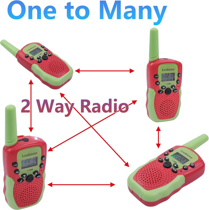 LOUKIENE Walkie Talkies para niños de 22 canales de radio de 2 vías...