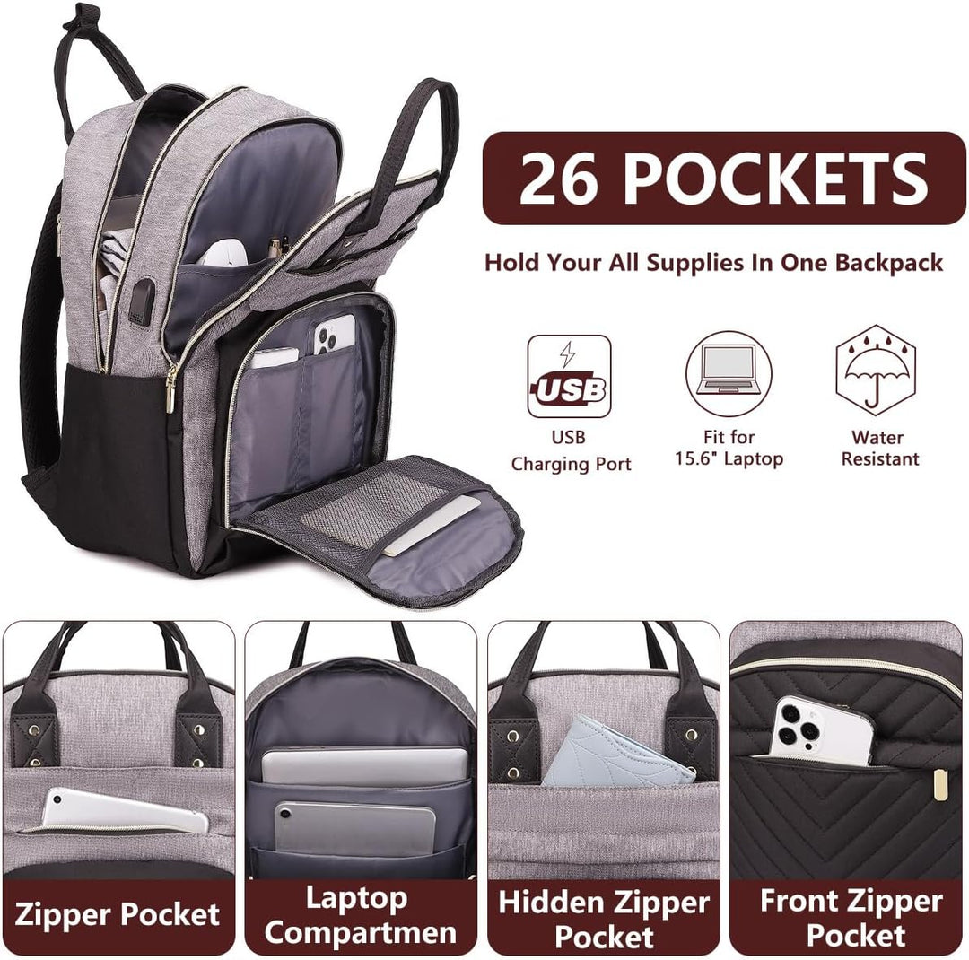Mochila para laptop para mujer, bolsa de trabajo: mochilas universi...