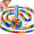 Juguete de tren de dominó de 210 piezas para niños de 4 a 8 años, juego
