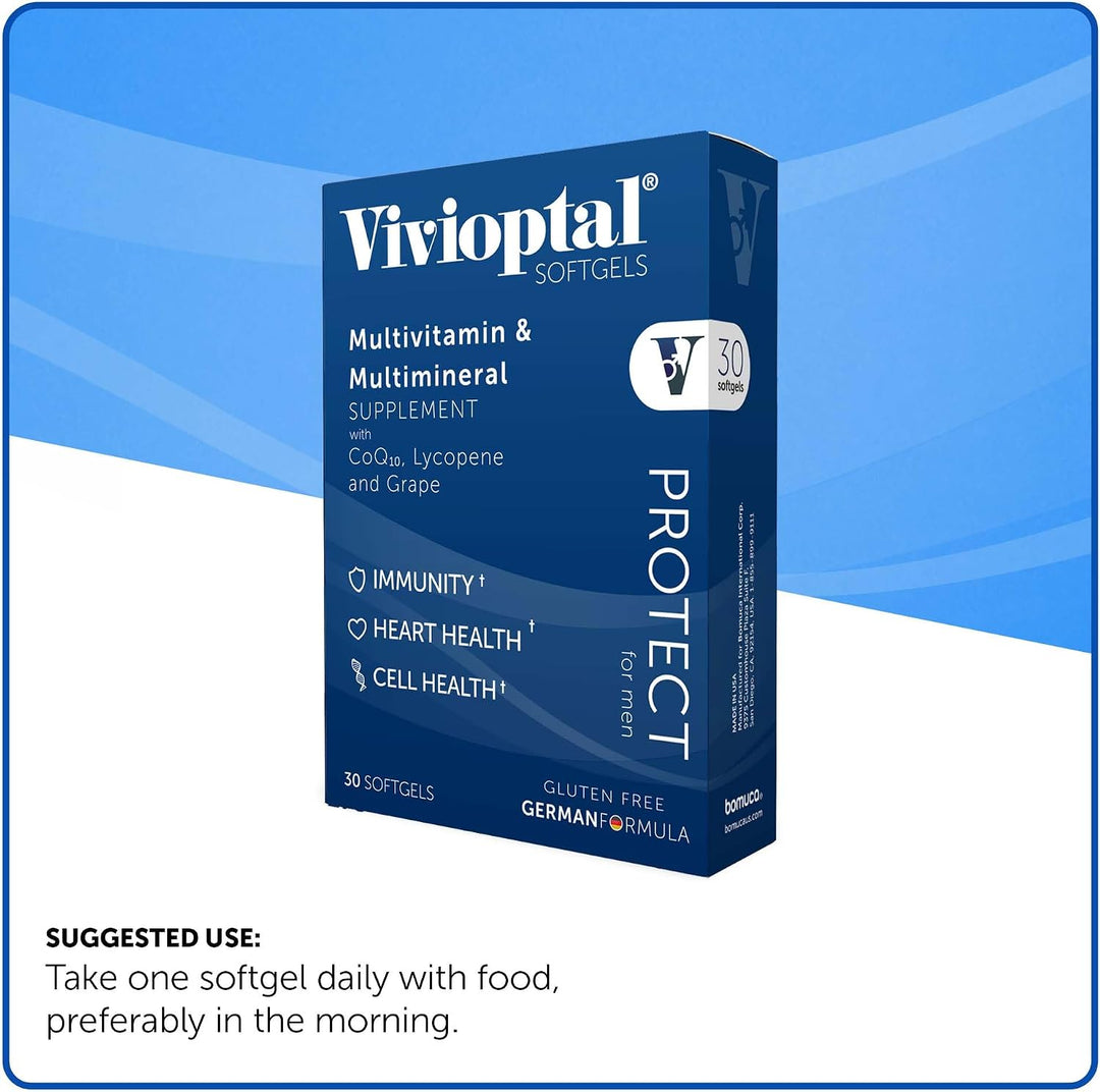 Vivioptal para hombres, 30 cápsulas, CoQ10, licopeno y resveratrol,...