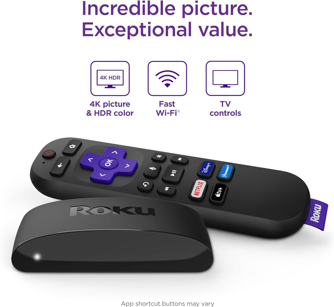 ROKU Express 4K+ | Reproductor HD/4K/HDR con Control de Voz y Cable HDMI Premium