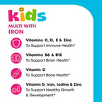 One A Day Multivitamínico para Niños con Hierro en Gomitas, Cereza, 60 unidades (1 paquete)