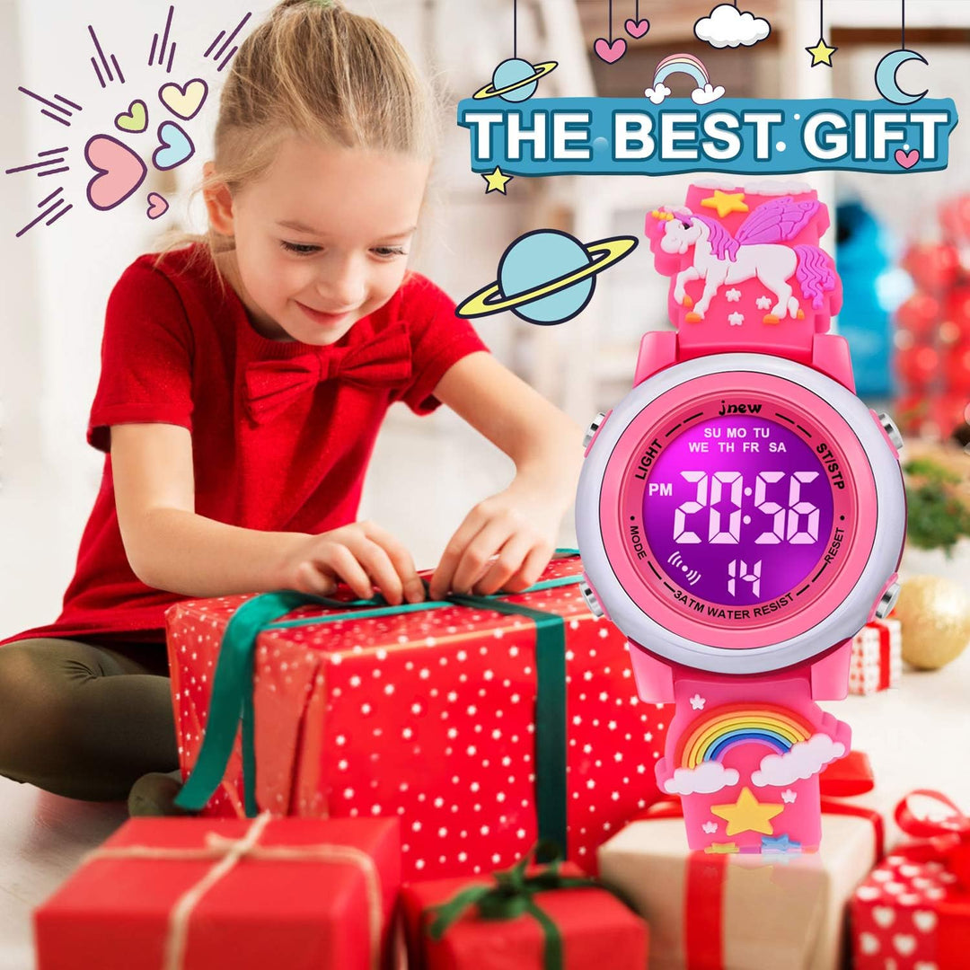 VAPCUFF Relojes impermeables 3D de dibujos animados para niñas con...