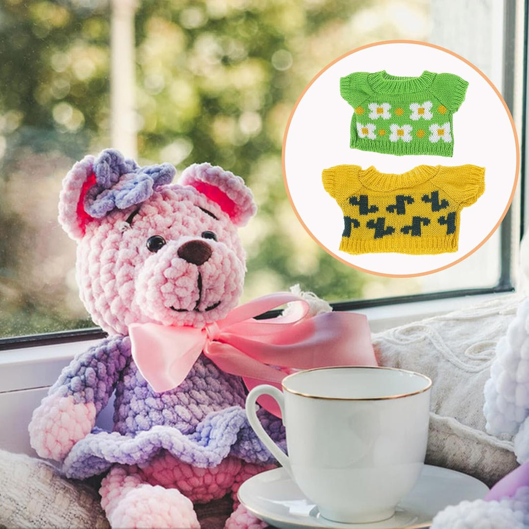 ifundom 2 piezas de ropa de muñeca de oso de dibujos