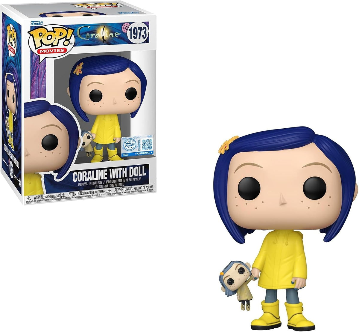 Funko Películas Coraline con muñeca figura de vinilo Pop exclusiva 1973