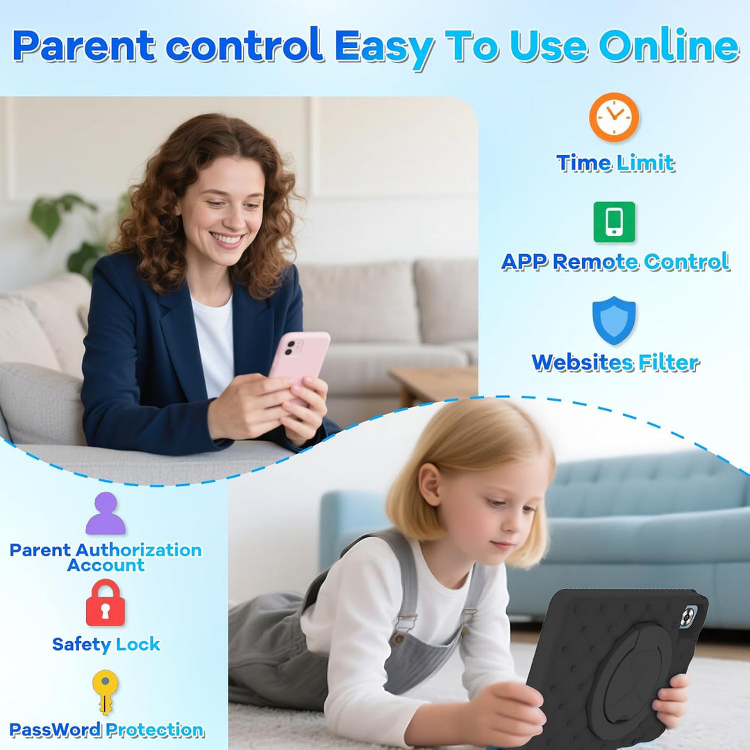 DMOAO Tableta para niños de 10,1 pulgadas Android 15-30 GB RAM+64 G...